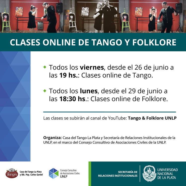 Clases online de Tango y Folklore flyer